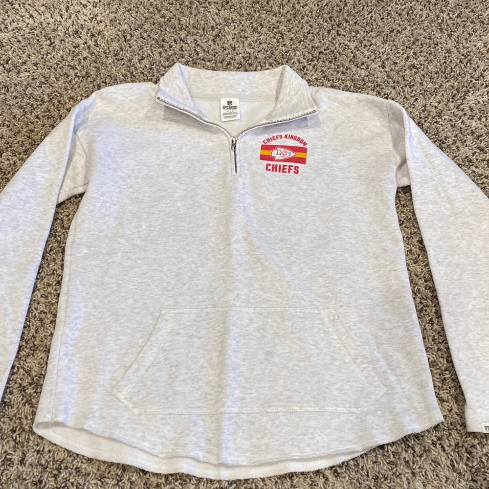 PINK by Victoria’s Secret NFL Kansas City Chiefs half zip pullover size small